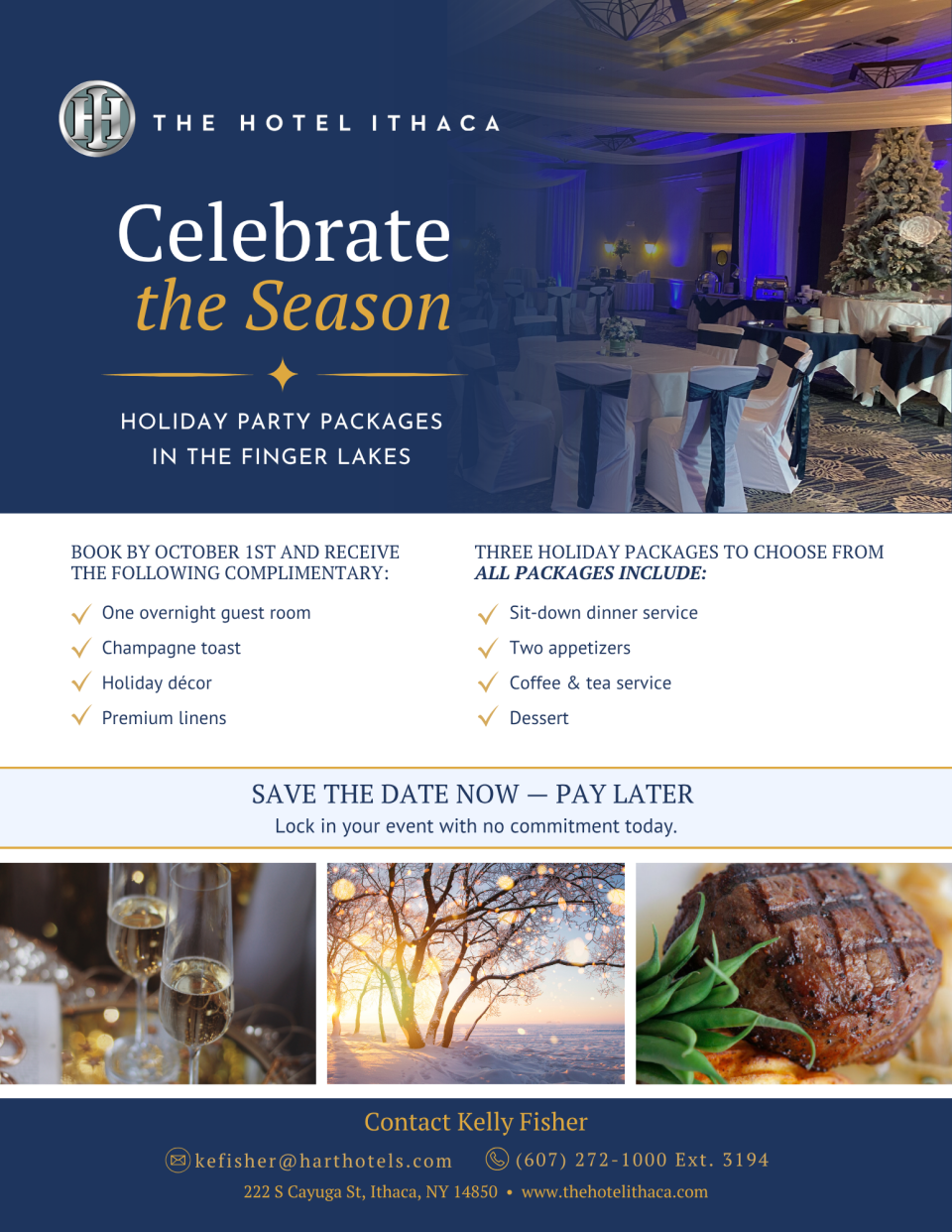 Holiday party package details